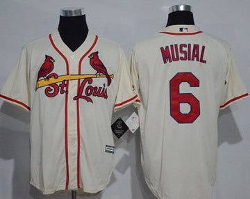 Stan Musial St. Louis Cardinals cream jersey