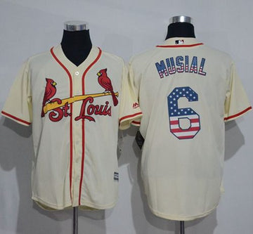 Stan Musial St. Louis Cardinals cream Fashion jersey