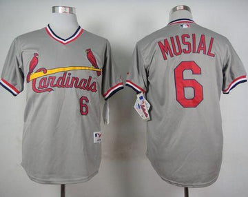 Stan Musial St. Louis Cardinals grey jersey