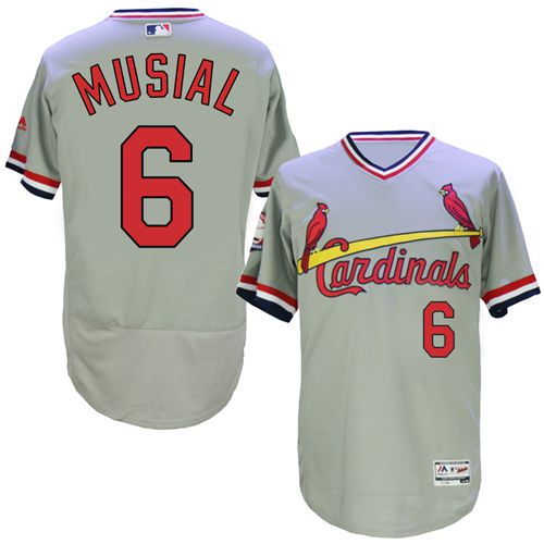 Stan Musial St. Louis Cardinals grey Authentic jersey