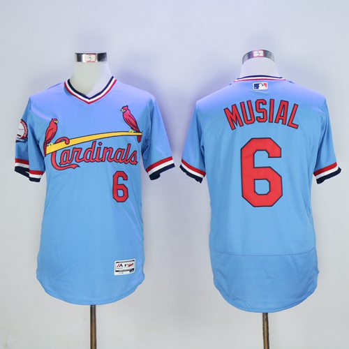 Stan Musial St. Louis Cardinals blue Authentic jersey