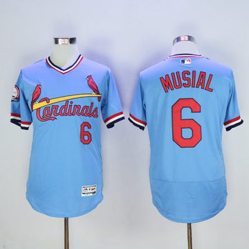Stan Musial St. Louis Cardinals blue Authentic jersey