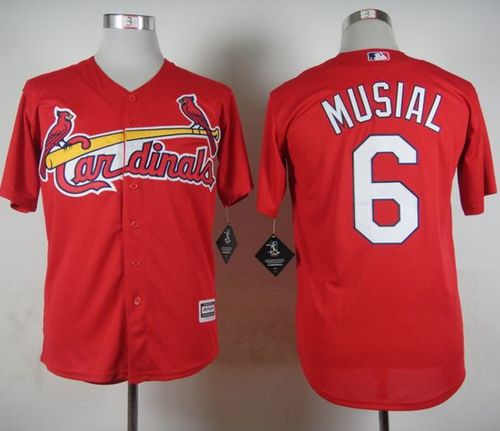 Stan Musial St. Louis Cardinals red jersey