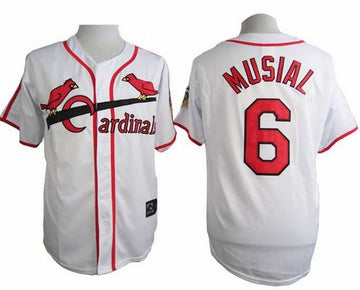 Stan Musial St. Louis Cardinals white Throwback jersey