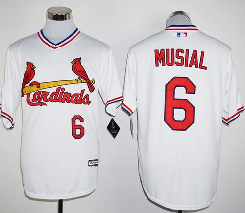 Stan Musial St. Louis Cardinals white Cooperstown jersey