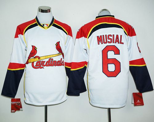 Stan Musial St. Louis Cardinals white-red jersey