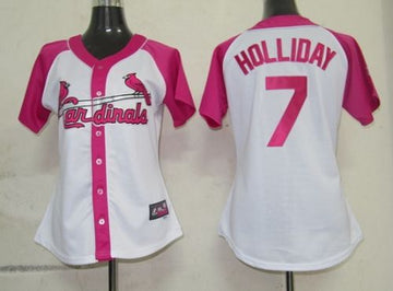 Matt Holliday St. Louis Cardinals white-pink Fashion jersey