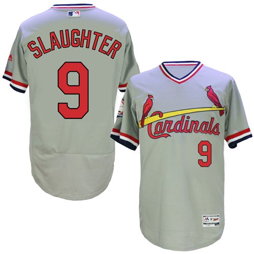 Enos Slaughter St. Louis Cardinals grey Authentic jersey