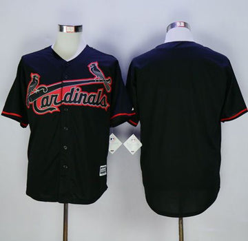 Custom St. Louis Cardinals black Fashion jersey