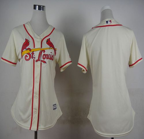 Custom St. Louis Cardinals cream Alternate jersey