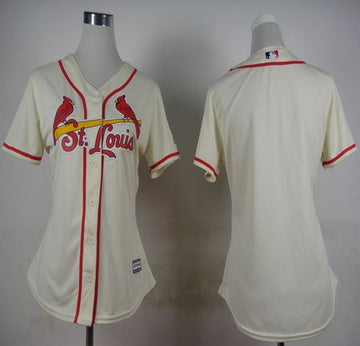 Custom St. Louis Cardinals cream Alternate jersey