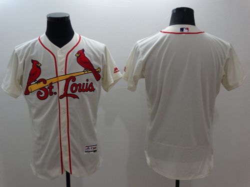Custom St. Louis Cardinals cream Authentic jersey
