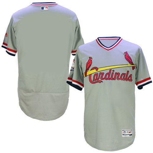 Custom St. Louis Cardinals grey Authentic jersey