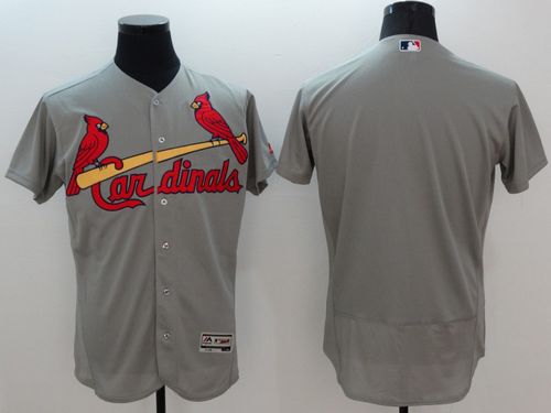 Custom St. Louis Cardinals grey Authentic jersey