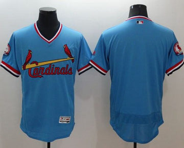 Custom St. Louis Cardinals blue Authentic jersey
