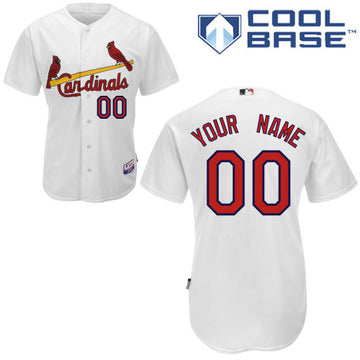 Custom St. Louis Cardinals white Authentic jersey