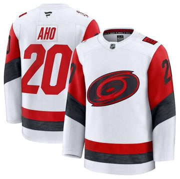 Sebastian Aho Carolina Hurricanes white Away jersey