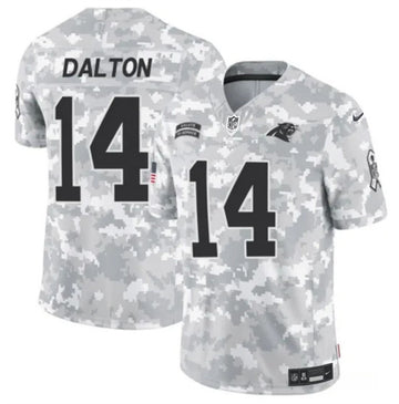 Andy Dalton Arctic Carolina Panthers camo Salute To Service jersey