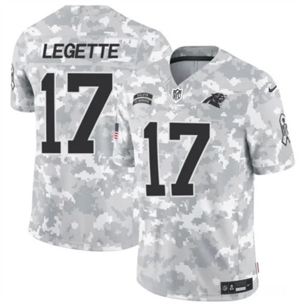 Xavier Legette Arctic Carolina Panthers camo Salute To Service jersey