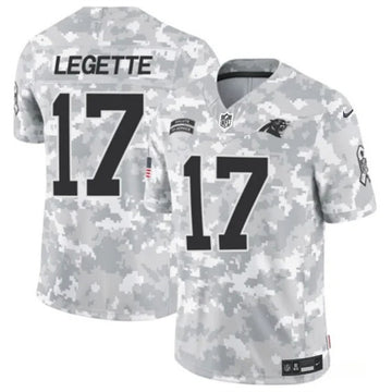Xavier Legette Arctic Carolina Panthers camo Salute To Service jersey