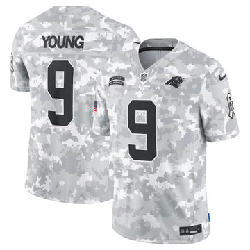 Bryce Young Arctic Carolina Panthers camo Salute To Service jersey
