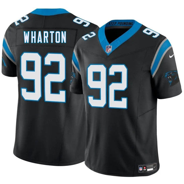 Tershawn Wharton Carolina Panthers black FUSE jersey