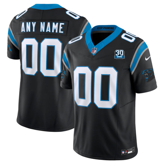 Custom Carolina Panthers black jersey