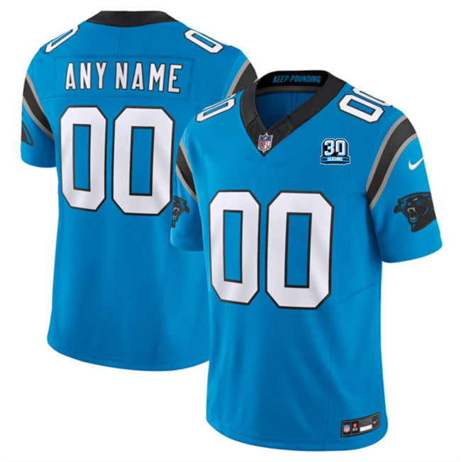 Custom Carolina Panthers blue jersey