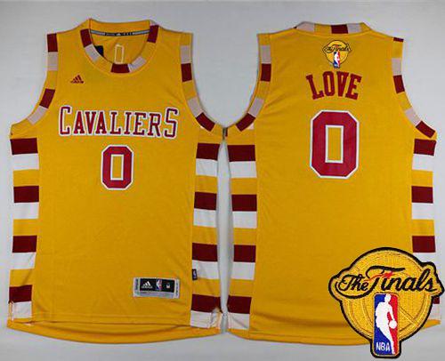 Kevin Love Cleveland Cavaliers gold Throwback jersey