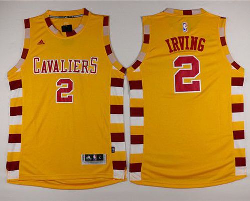 Kyrie Irving Cleveland Cavaliers gold Throwback jersey