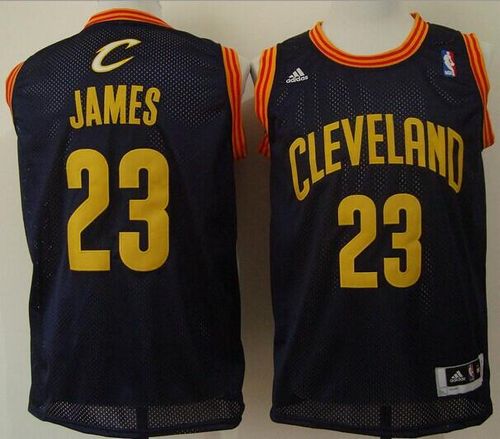 LeBron James Cleveland Cavaliers navy Throwback jersey