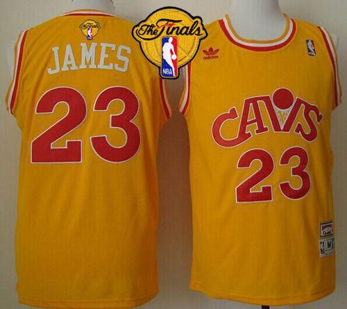LeBron James Cleveland Cavaliers yellow Throwback jersey