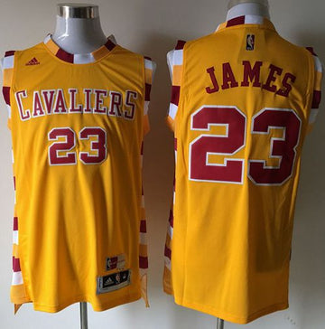 LeBron James Cleveland Cavaliers yellow Throwback jersey