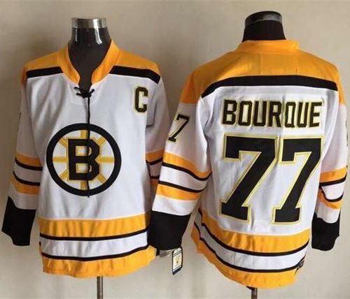 CCM Boston Bruins white Throwback jersey