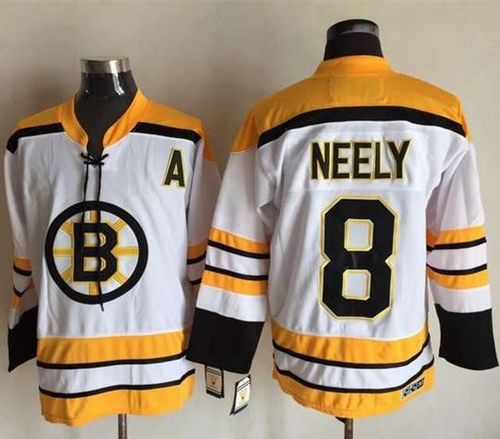 CCM Boston Bruins white Throwback jersey