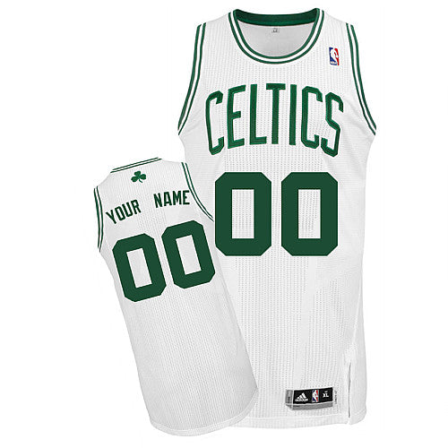 Custom Boston Celtics white Authentic jersey