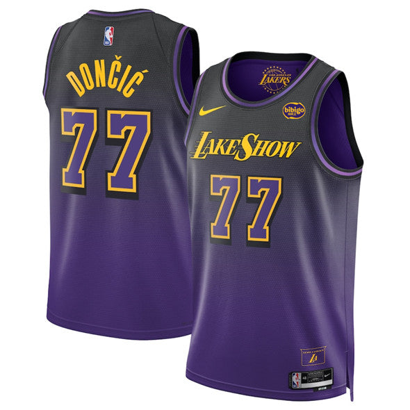 Luka Doncic Los Angeles Lakers purple City Edition jersey