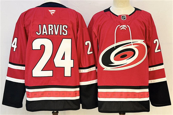 Seth Jarvis Carolina Hurricanes red jersey