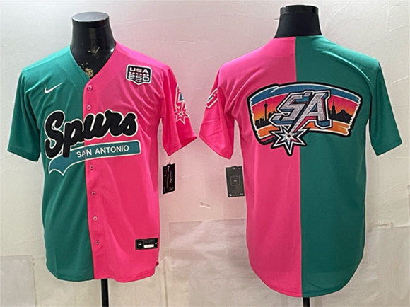 Team Big Logo San Antonio Spurs Split jersey