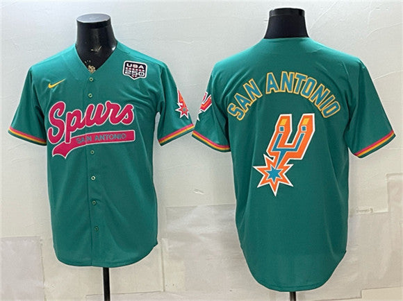 Team Big Logo San Antonio Spurs teal jersey
