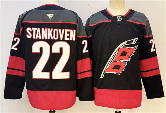 Logan Stankoven Carolina Hurricanes black Home jersey