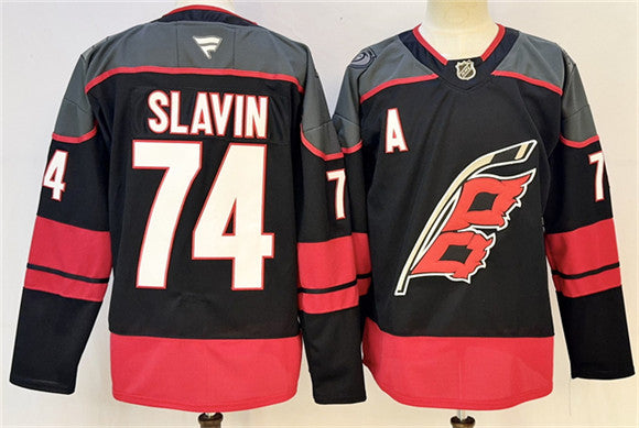 Jaccob Slavin Carolina Hurricanes black jersey