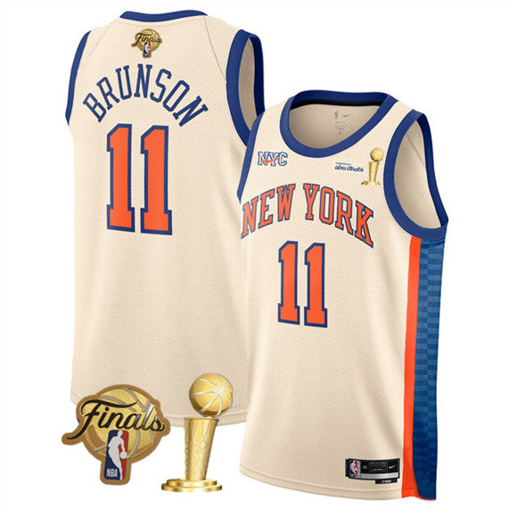 Jalen Brunson New York Knicks cream City Edition jersey