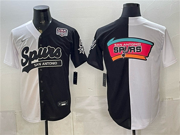 Team Big Logo San Antonio Spurs Split jersey