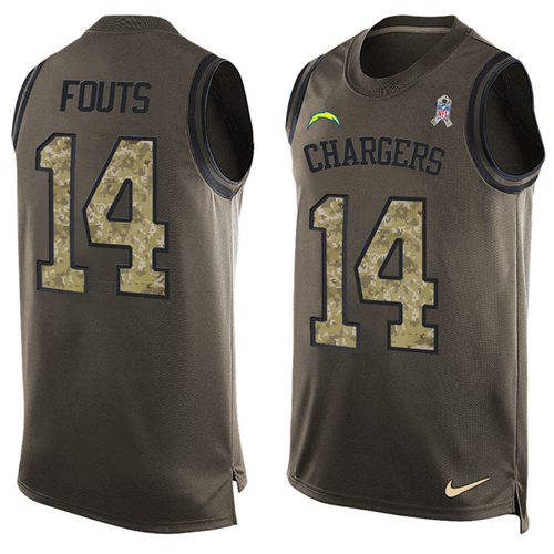 Dan Fouts Los Angeles Chargers green Salute To Service jersey