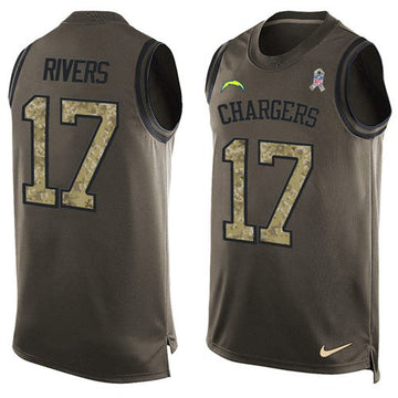 Philip Rivers Los Angeles Chargers green Salute To Service jersey