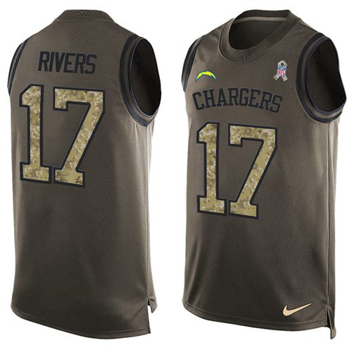Philip Rivers Los Angeles Chargers green Salute To Service jersey
