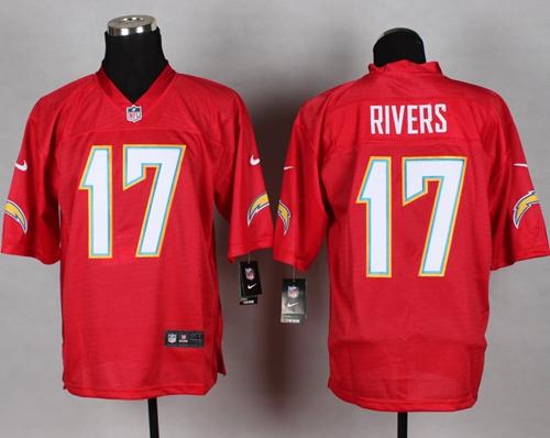 Philip Rivers Los Angeles Chargers red Elite jersey