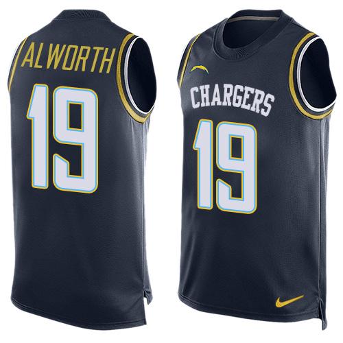 Lance Alworth Los Angeles Chargers navy jersey