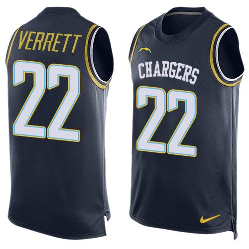 Jason Verrett Los Angeles Chargers navy jersey